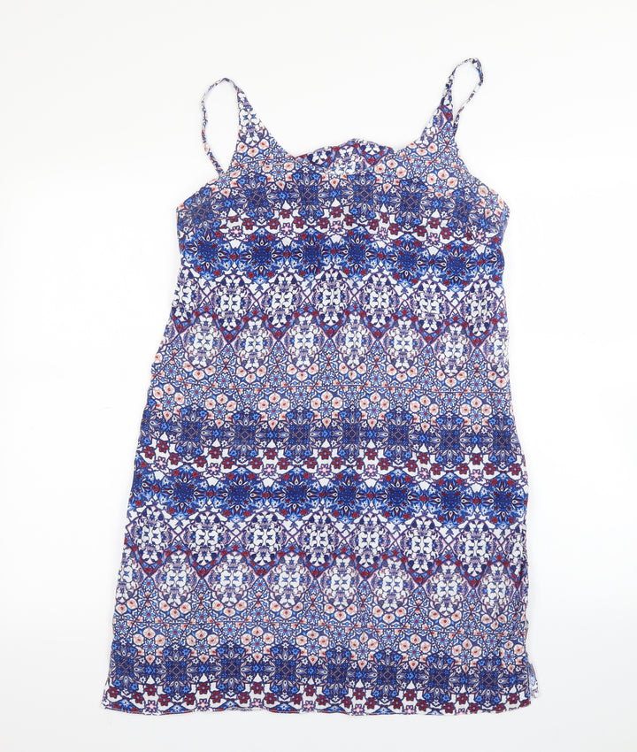 Atmosphere Womens Blue Geometric  Mini  Size 10