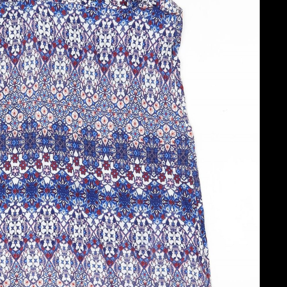 Atmosphere Womens Blue Geometric  Mini  Size 10