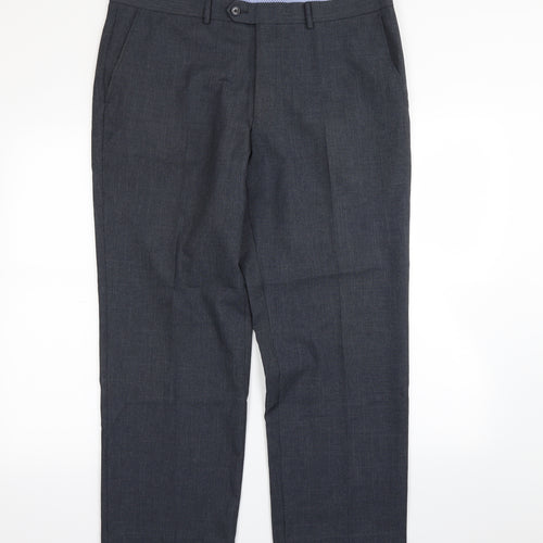M&S Mens Grey   Dress Pants Trousers Size 38 in L30 in
