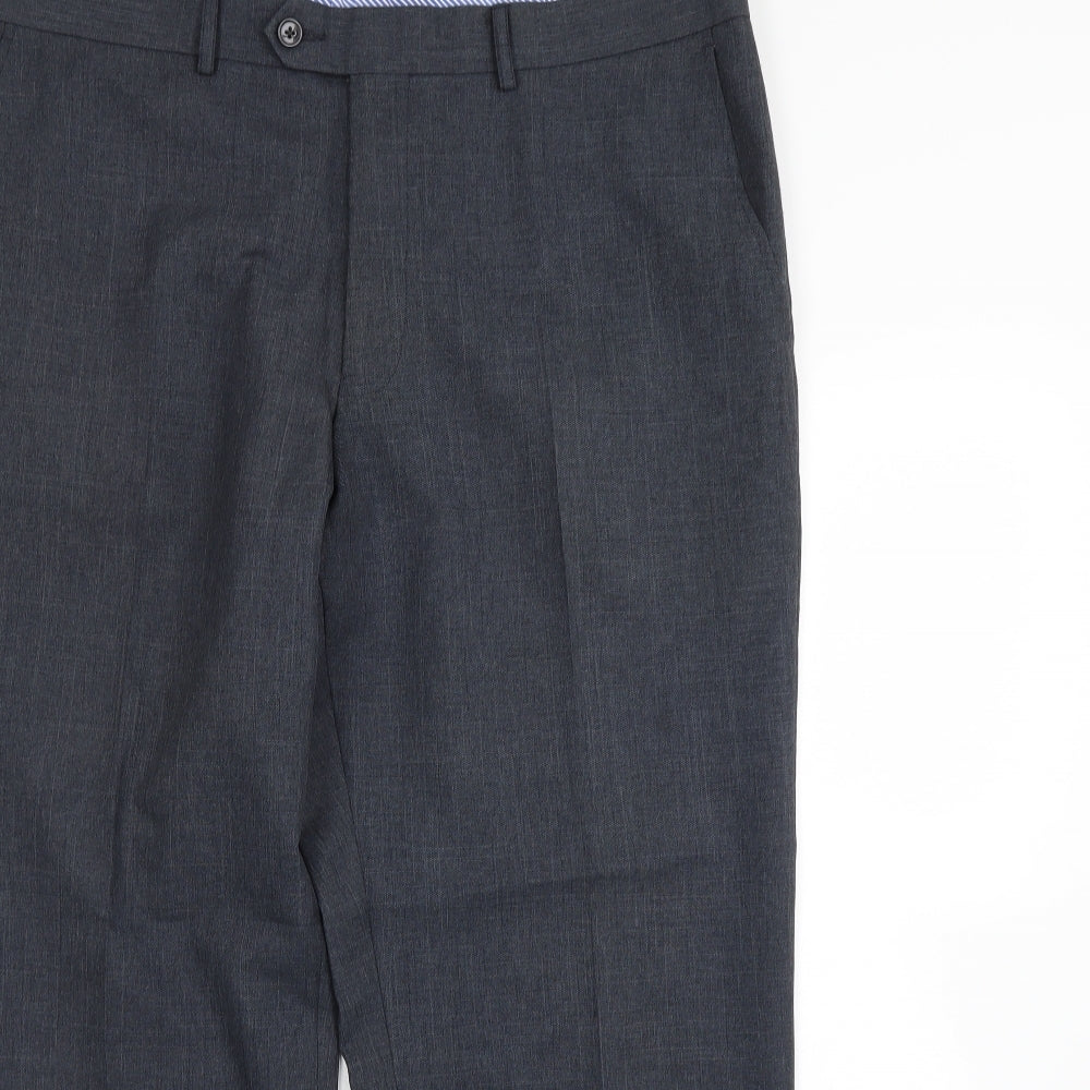 M&S Mens Grey   Dress Pants Trousers Size 38 in L30 in