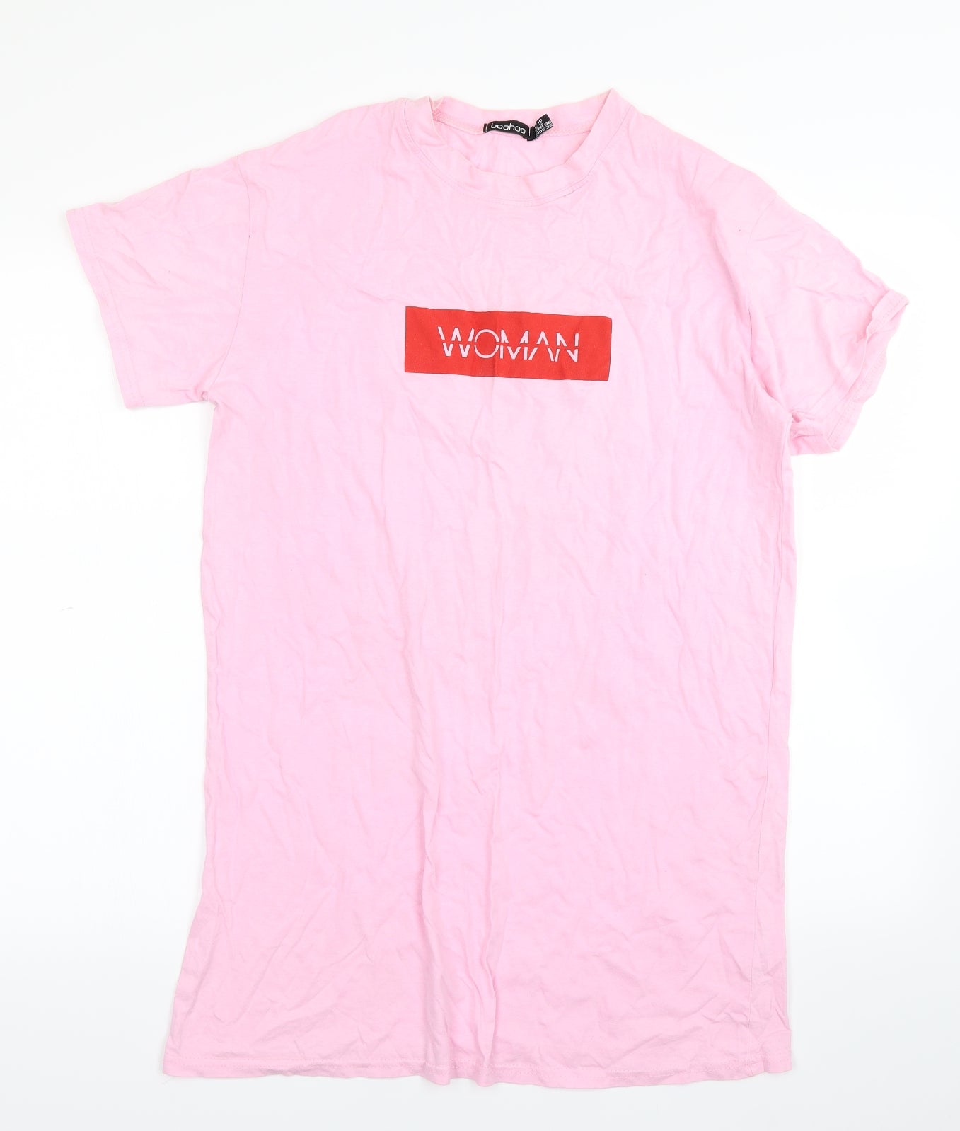 Boohoo Womens Pink   Basic T-Shirt Size 10