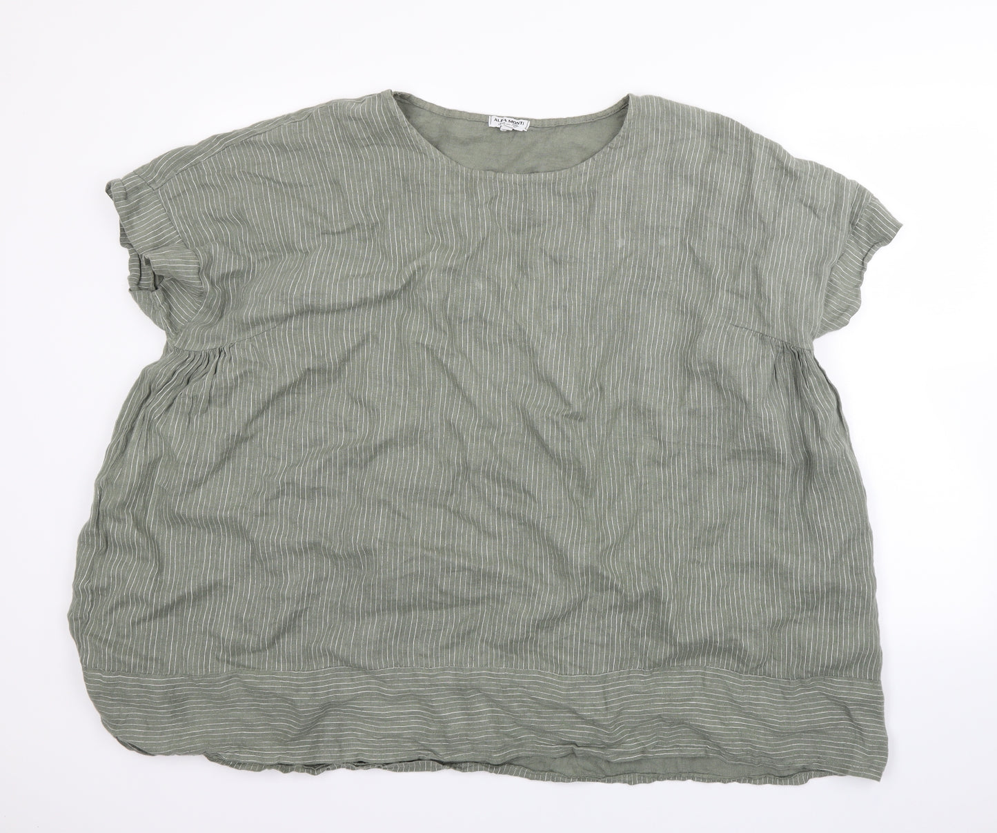 Alba Monti Womens Green   Basic Blouse Size XL