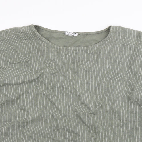 Alba Monti Womens Green   Basic Blouse Size XL