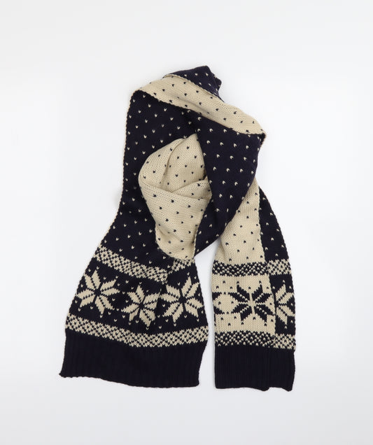 Front view of Preworn women’s beige polka dot scarf