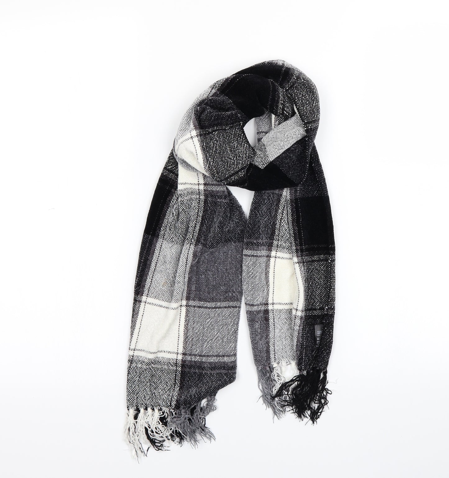 Preworn Womens Black Check   Scarf