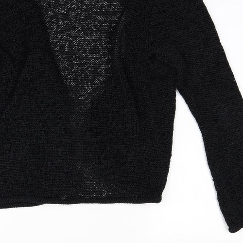 Off Shoot Womens Black   Cardigan Jumper Size S