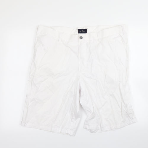 M&S Mens White   Chino Shorts Size 42 in