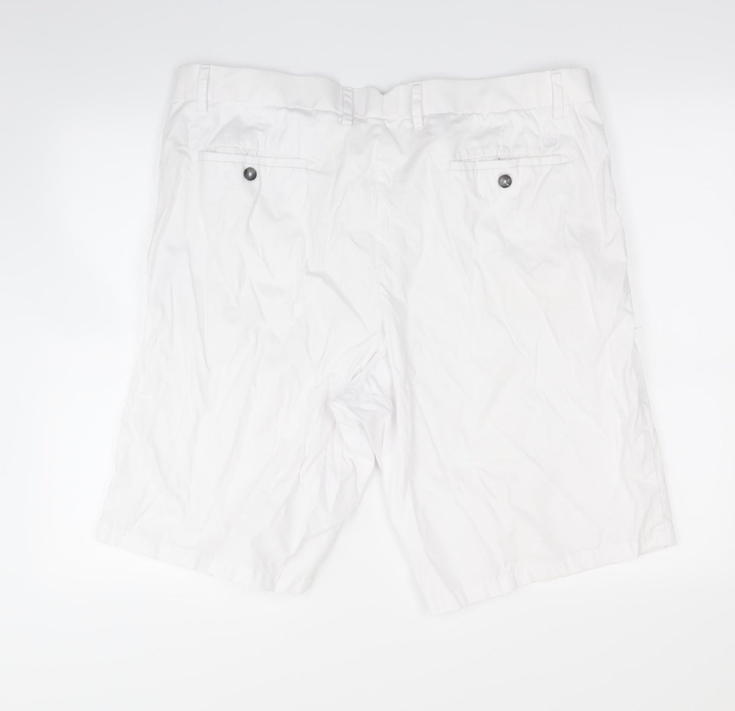 M&S Mens White   Chino Shorts Size 42 in