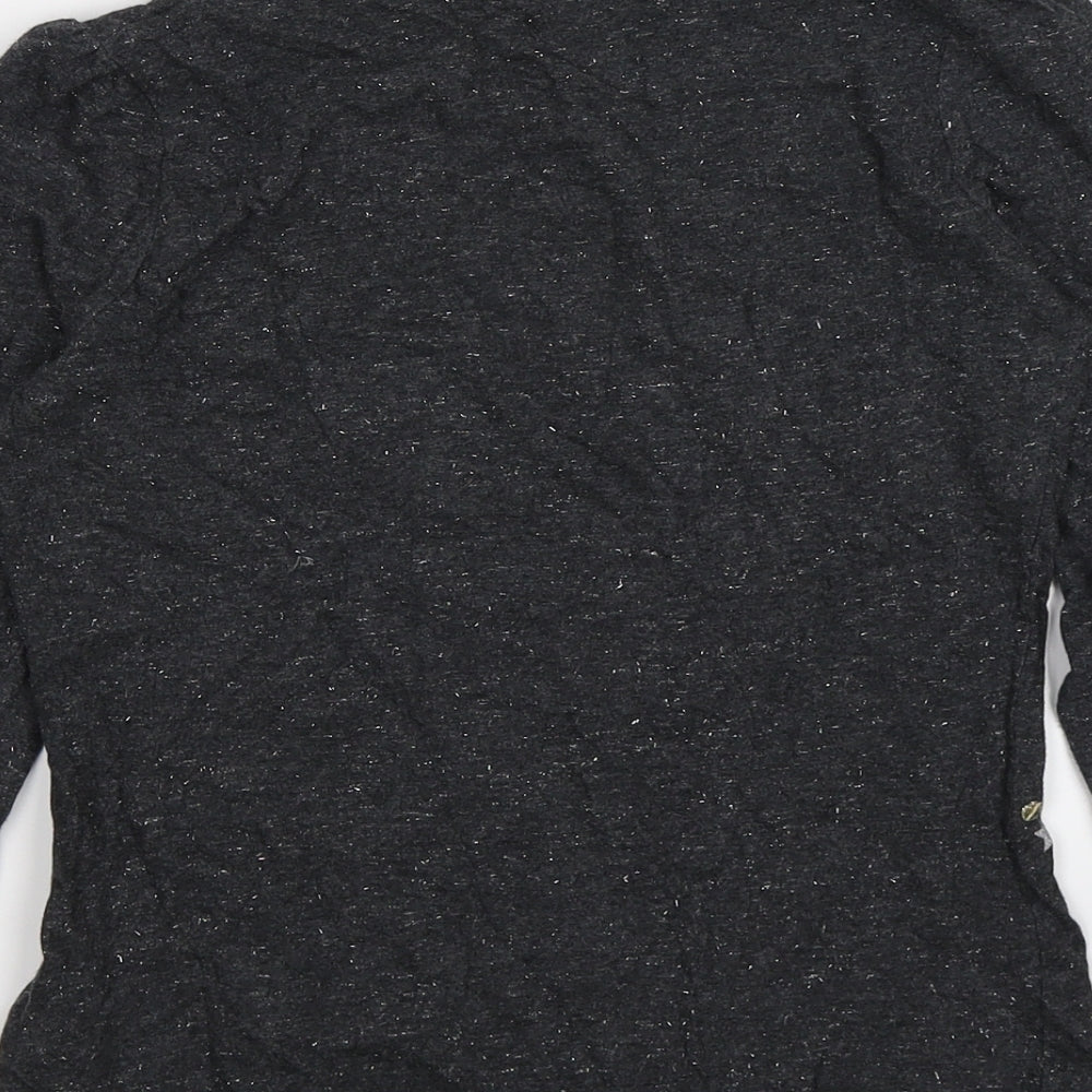Monsoon Girls Grey  Microfibre Basic T-Shirt Size 12-13 Years  - moon stars