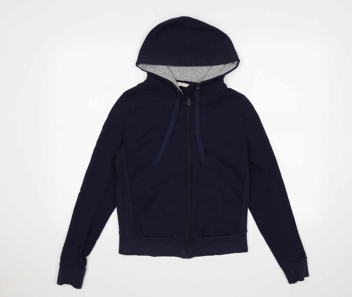 Marks and Spencer Womens Blue  Jersey Full Zip Hoodie Size 8