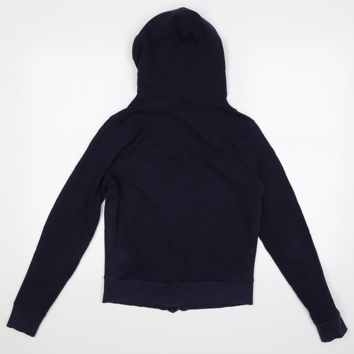 Marks and Spencer Womens Blue  Jersey Full Zip Hoodie Size 8