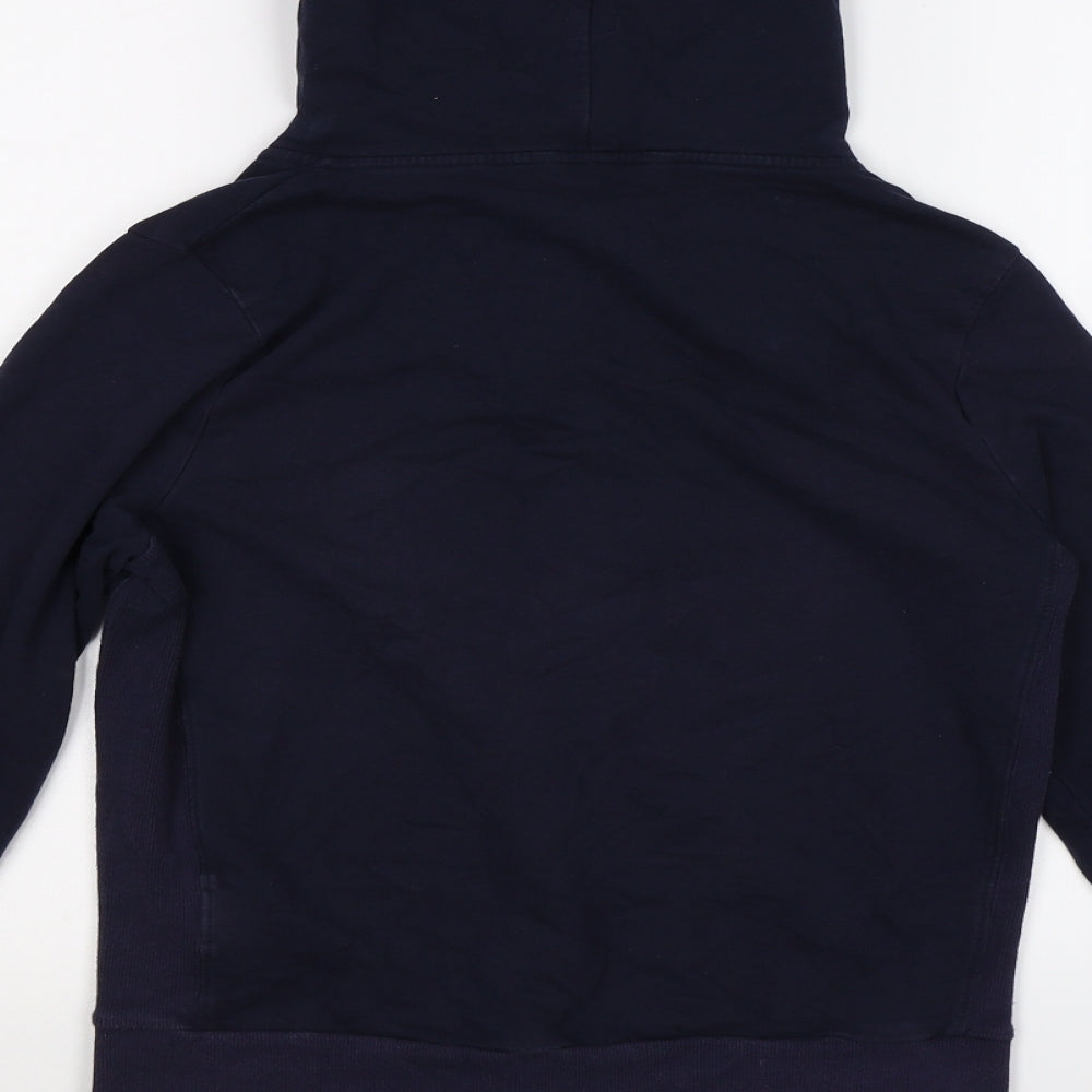 Marks and Spencer Womens Blue  Jersey Full Zip Hoodie Size 8
