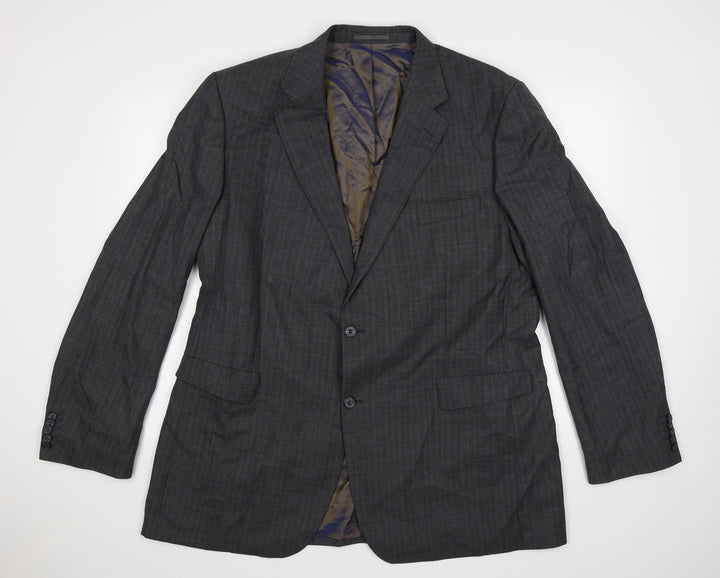 George Mens Grey Check Jacket Suit Jacket Size 38