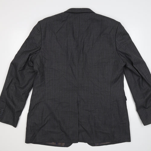 George Mens Grey Check  Jacket Suit Jacket Size 38