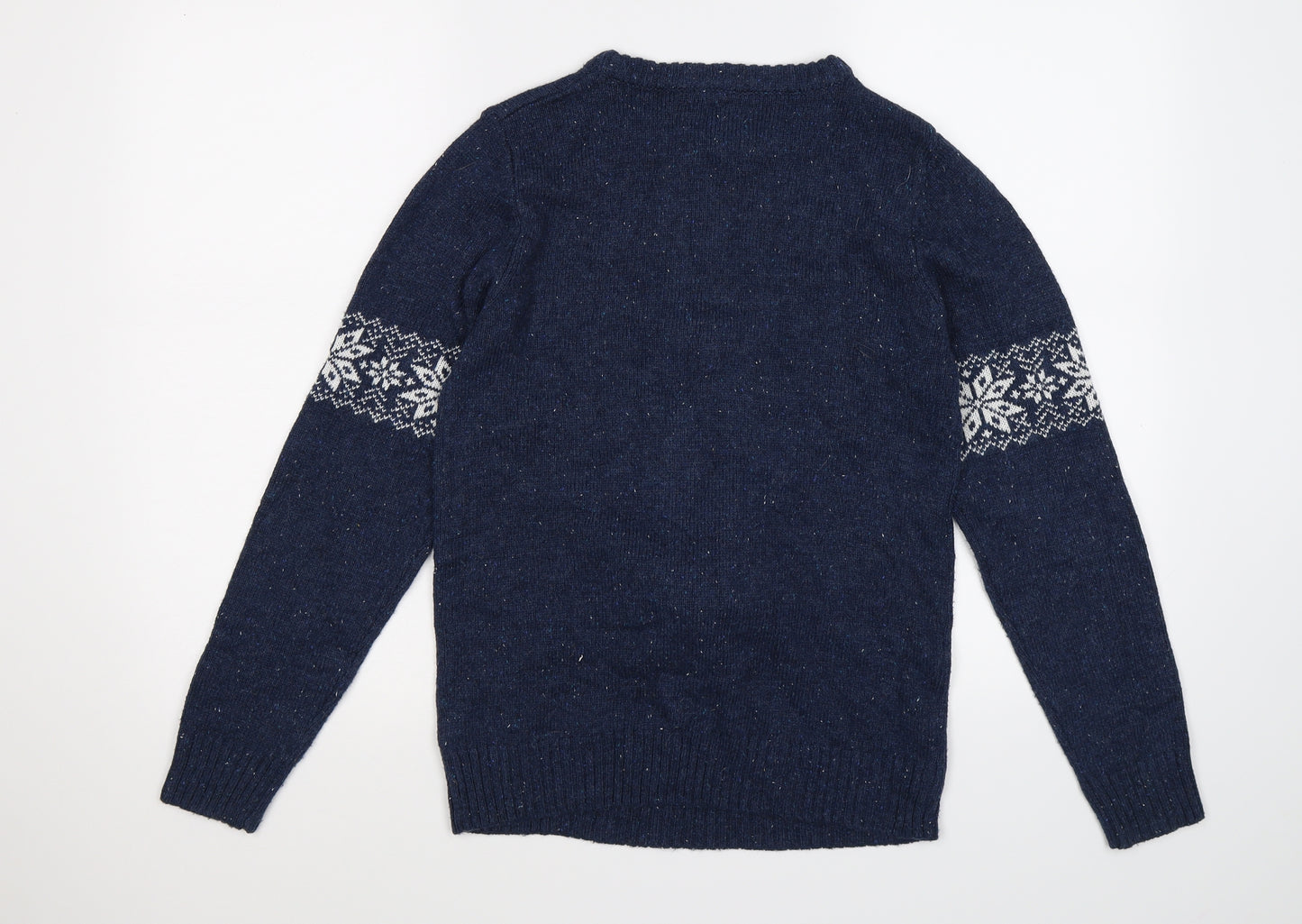 NEXT Boys Blue  Knit Pullover Jumper Size 12 Years  - Christmas Rudolph