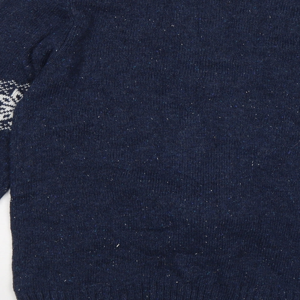 NEXT Boys Blue  Knit Pullover Jumper Size 12 Years  - Christmas Rudolph