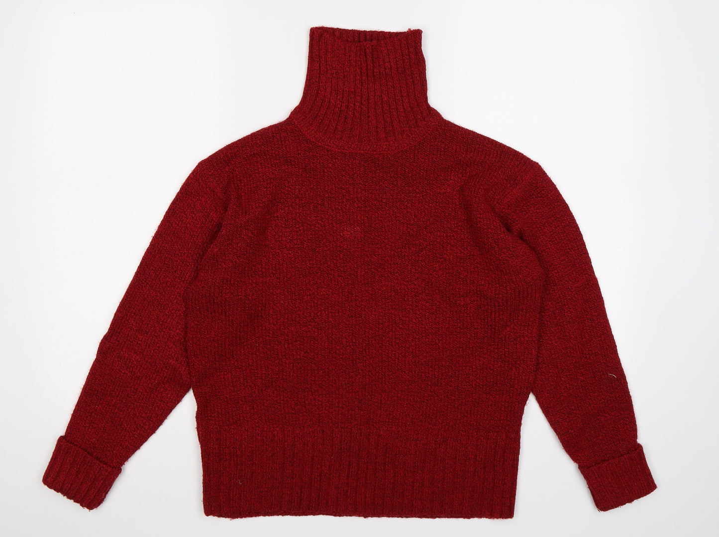 essentals Womens Red  Knit Pullover Jumper Size S