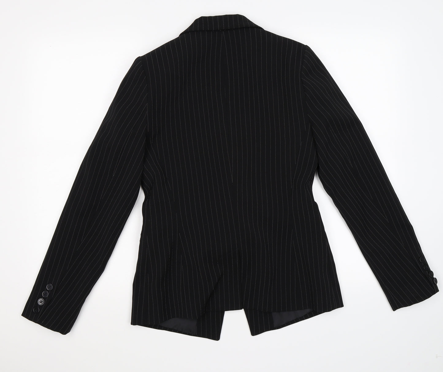 Topshop Womens Black Striped  Jacket Blazer Size 12