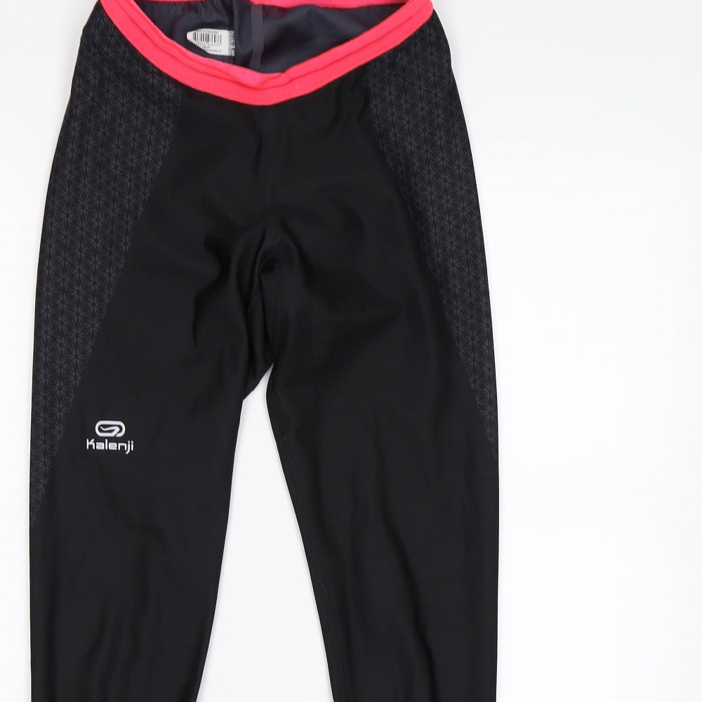 Kalenji Womens Black   Compression Leggings Size 12 L28 in