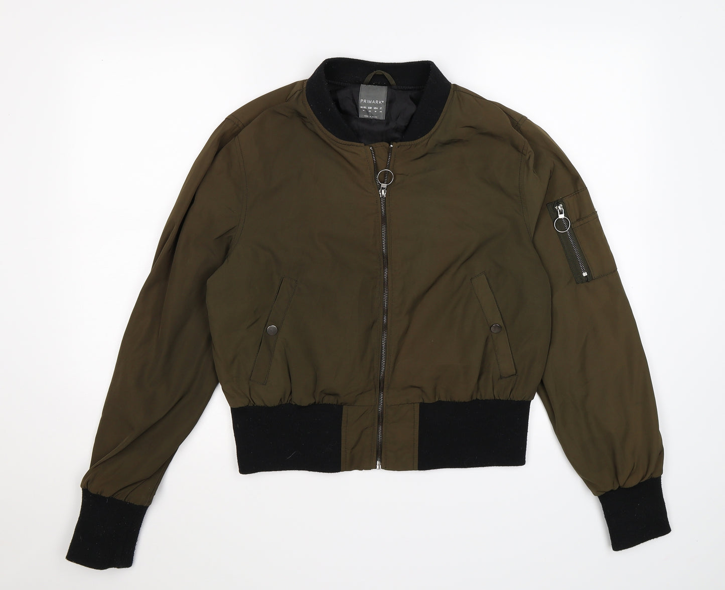 Primark Womens Green   Bomber Jacket Jacket Size 14