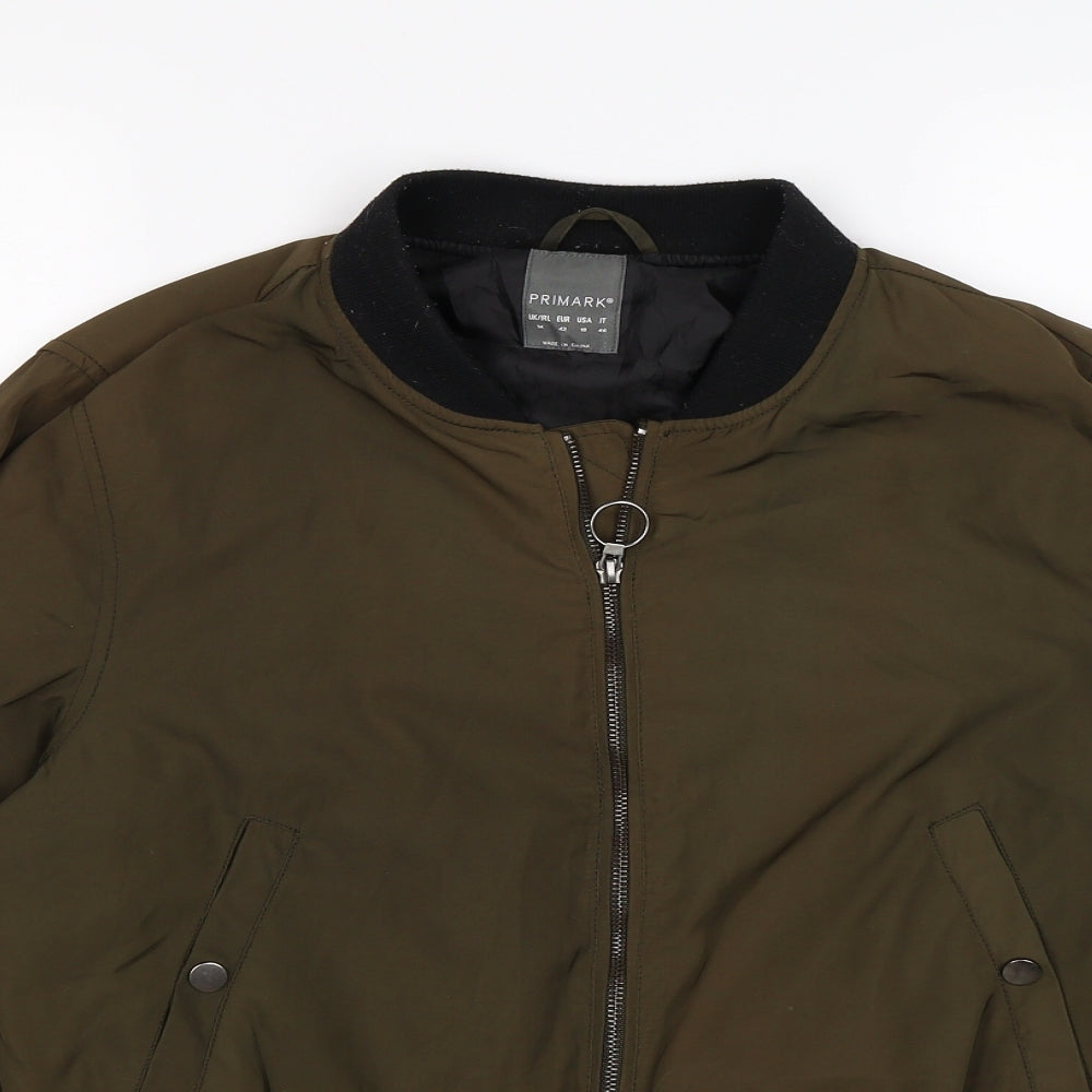 Primark Womens Green   Bomber Jacket Jacket Size 14