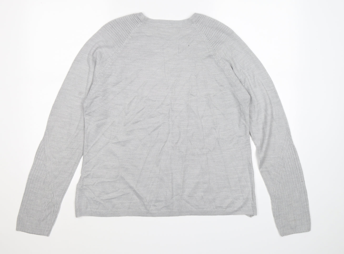 Marks and Spencer Womens Grey  Knit Pullover Jumper Size 14