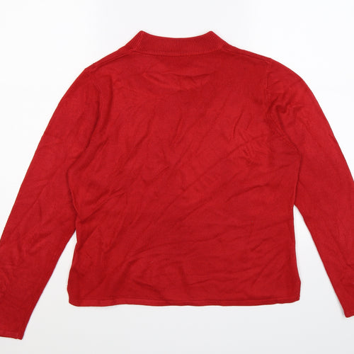 Classics Womens Red  Knit Pullover Jumper Size 14