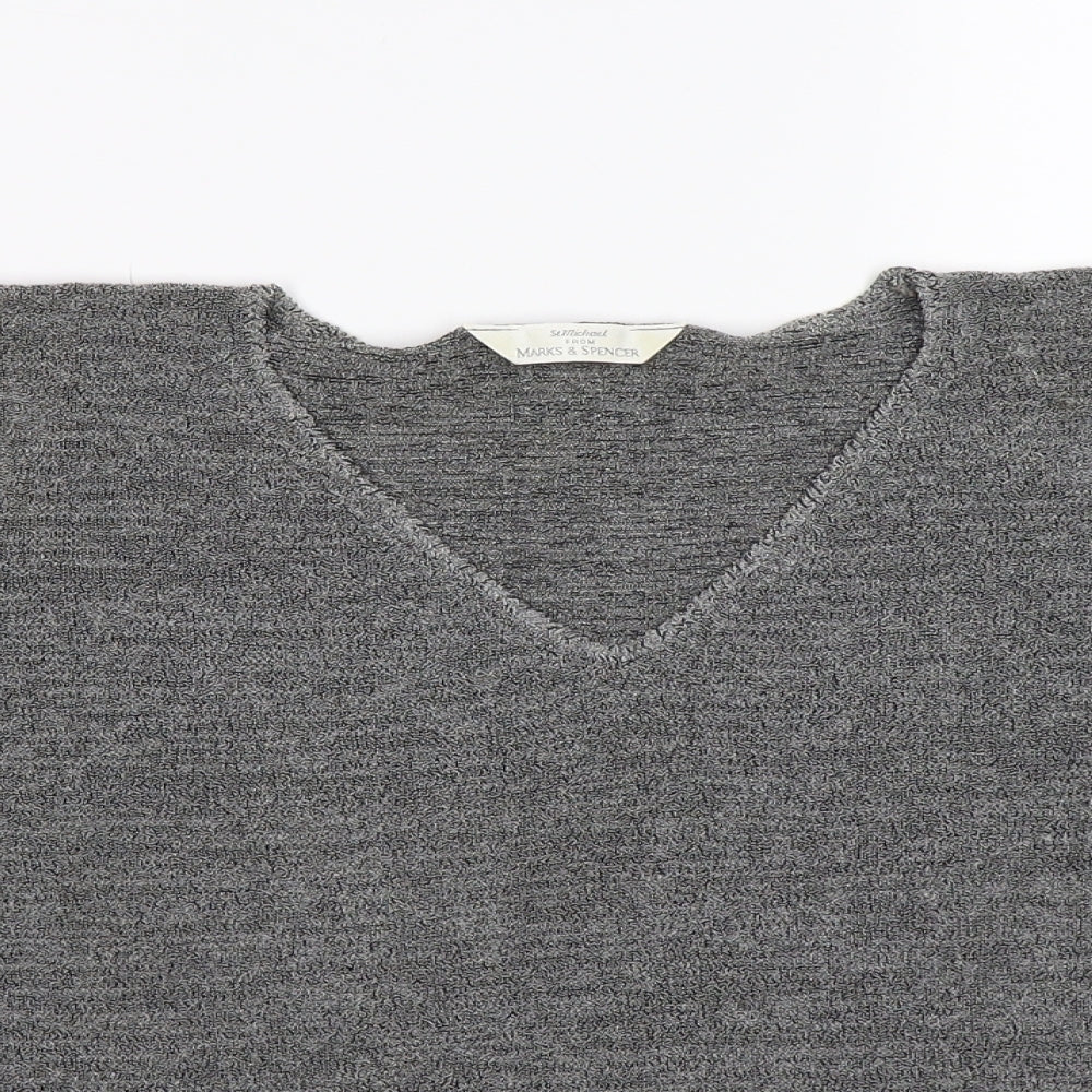 Marks and Spencer Womens Silver  Knit Pullover Jumper Size 16