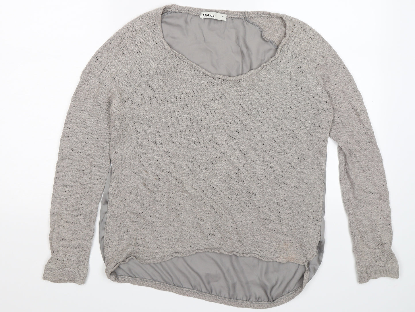 Cubus Womens Grey  Knit Pullover Jumper Size M  - satin back