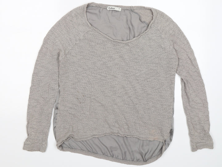 Cubus Womens Grey  Knit Pullover Jumper Size M  - satin back