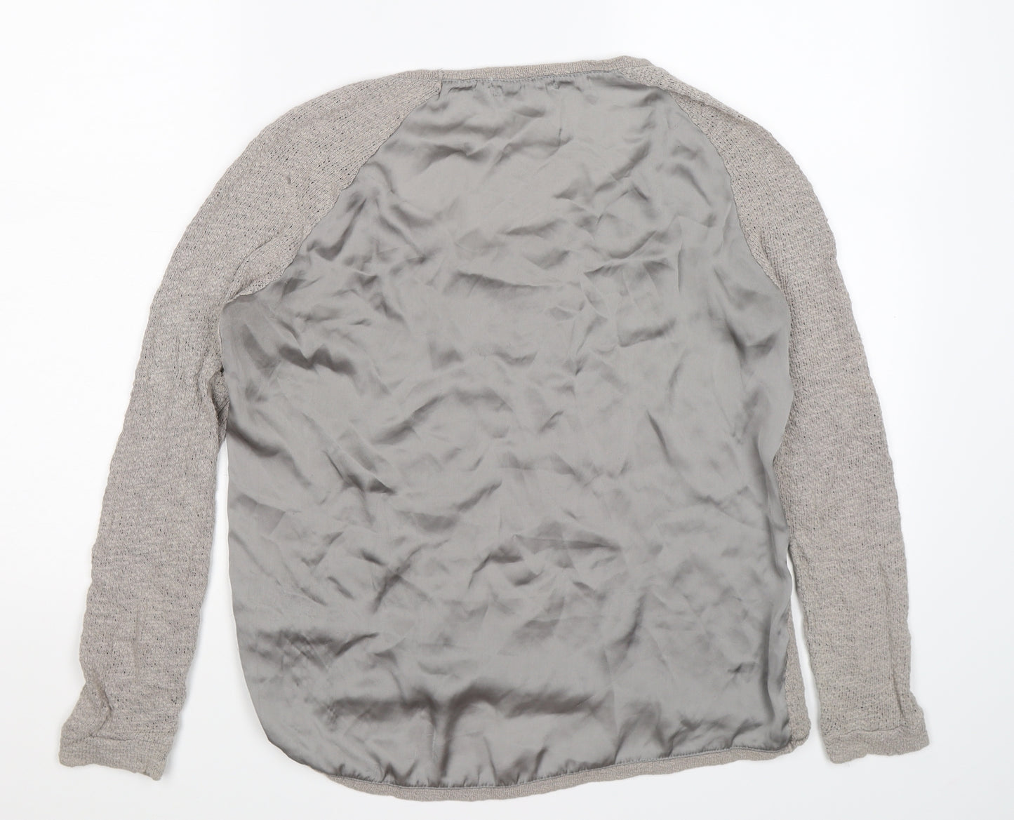 Cubus Womens Grey  Knit Pullover Jumper Size M  - satin back