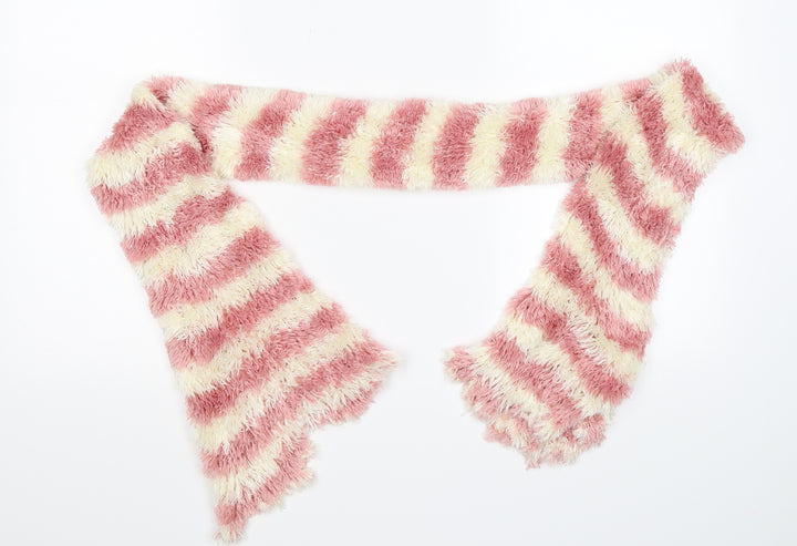 prworn Girls Pink Striped Knit Scarf Scarves & Wraps One Size