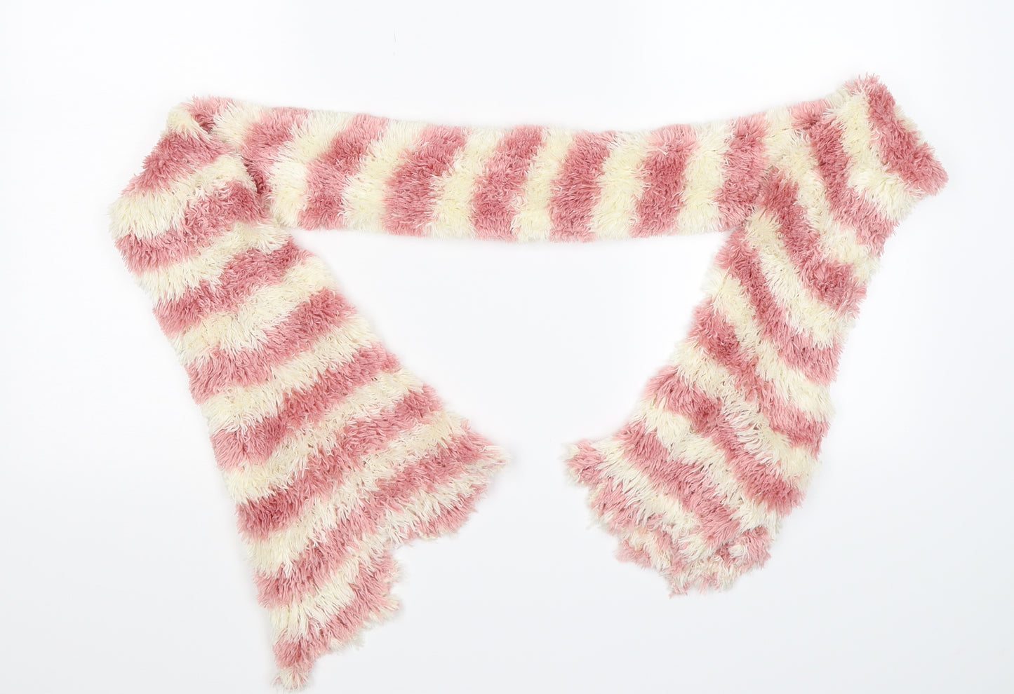 prworn Girls Pink Striped Knit Scarf Scarves & Wraps One Size