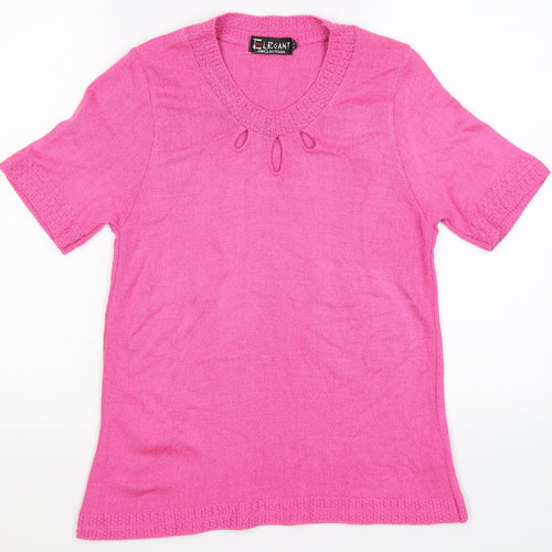 elegant collection Womens Pink  Knit Pullover Jumper Size S