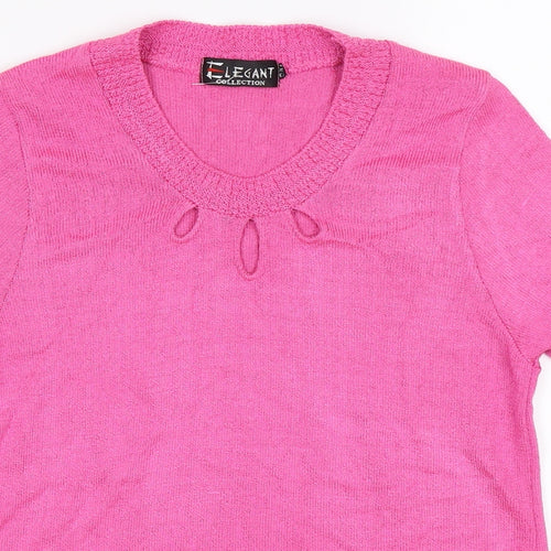 elegant collection Womens Pink  Knit Pullover Jumper Size S