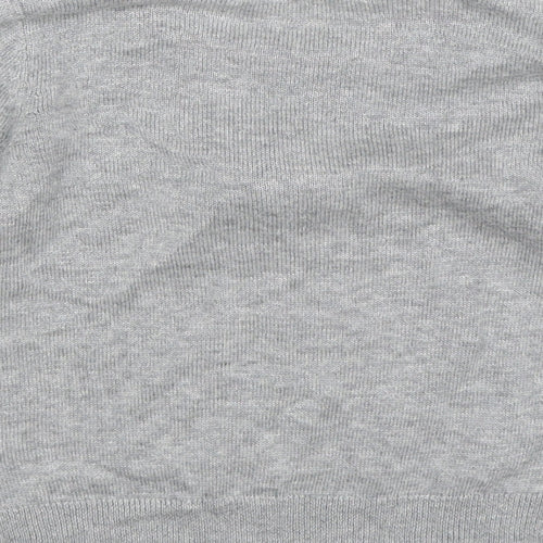 desert lily Girls Grey  Knit Pullover Jumper Size 5 Years  - winter penguin