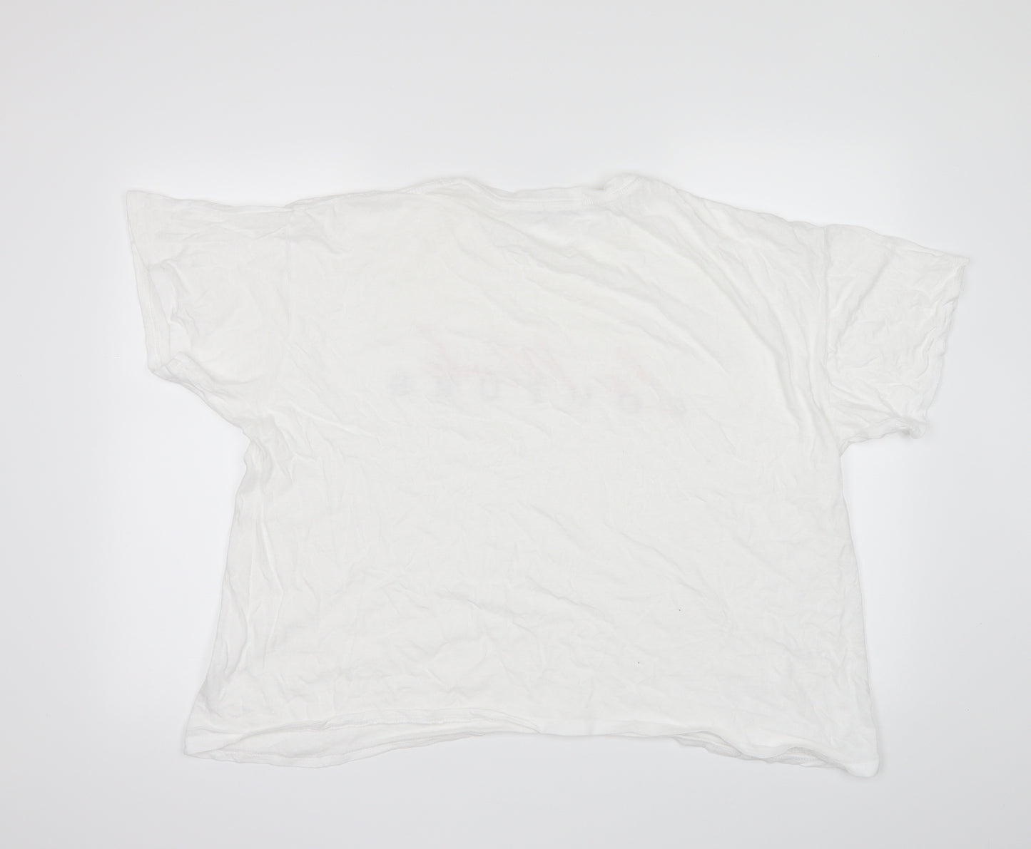 Boohoo Womens White   Basic T-Shirt Size XL