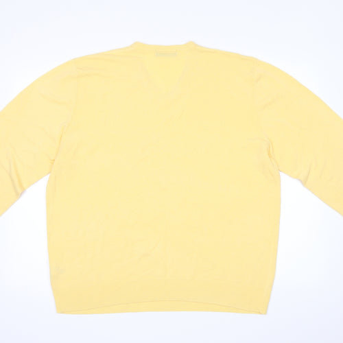 Marks and Spencer Mens Yellow   Cardigan Jumper Size XL