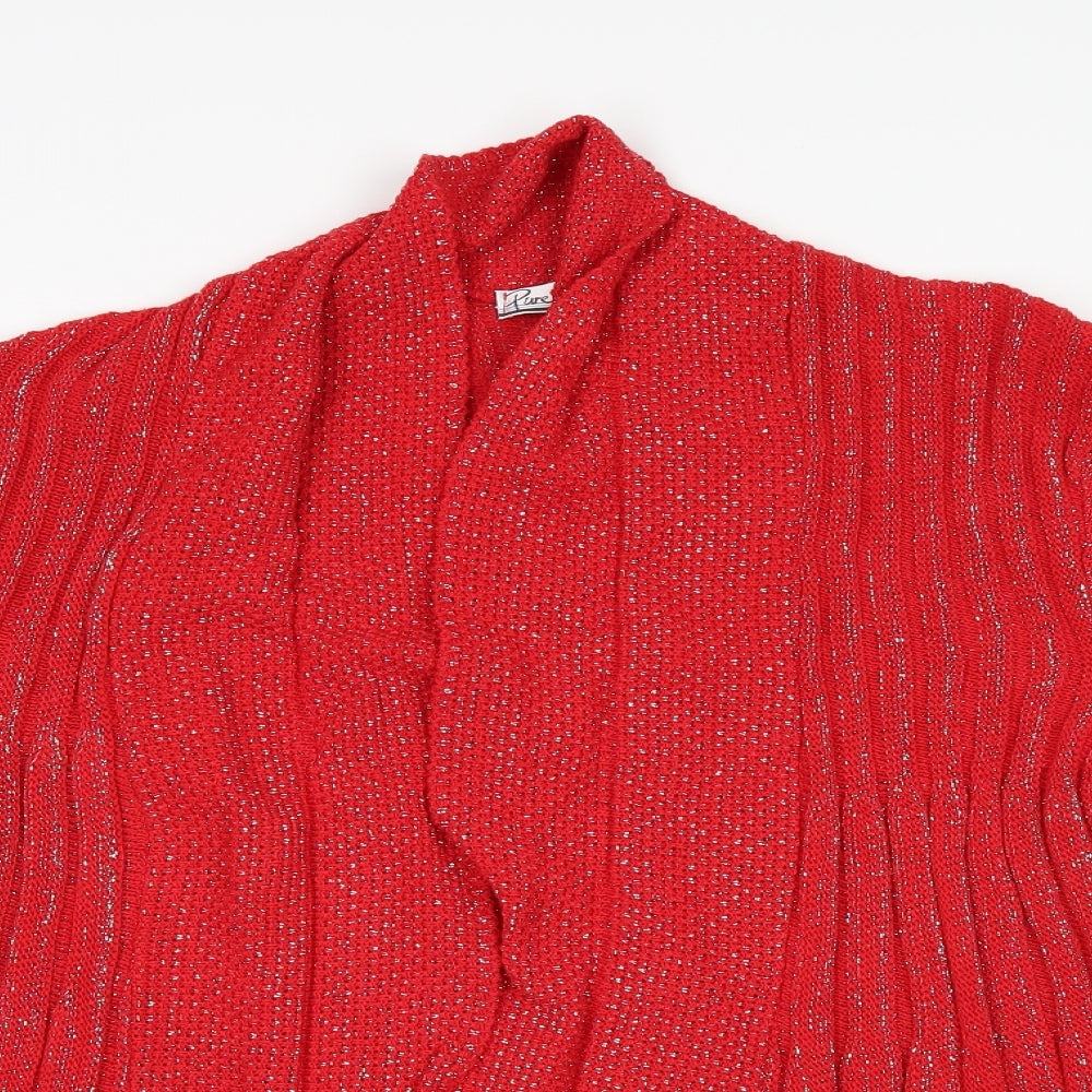 Lycra Womens Red   Cardigan Jumper Size M