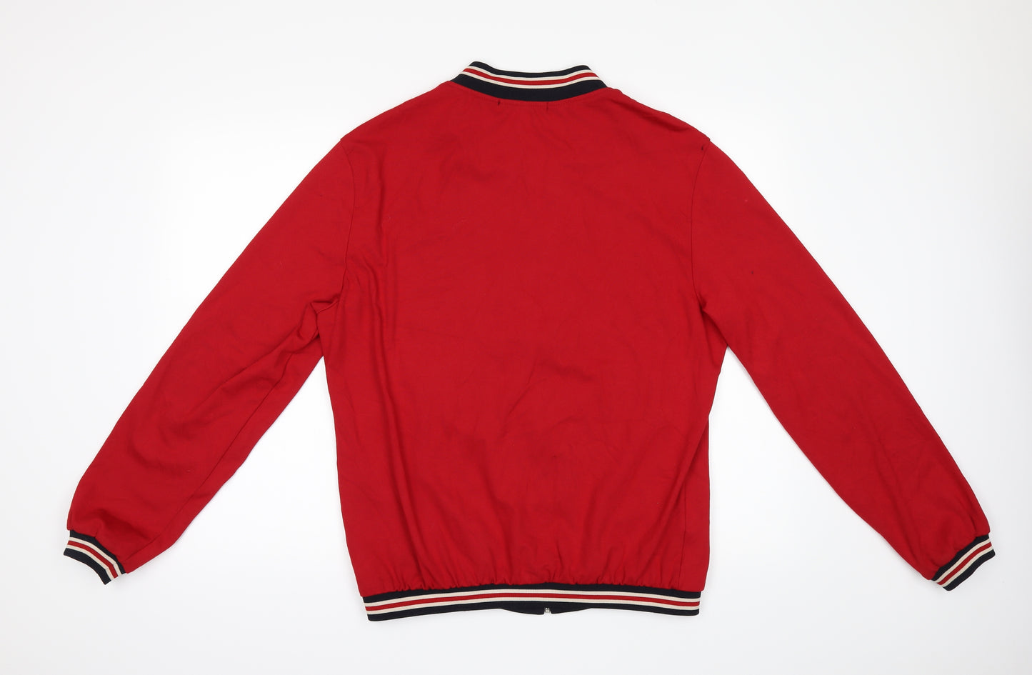 Zara Mens Red   Full Zip Jumper Size XL