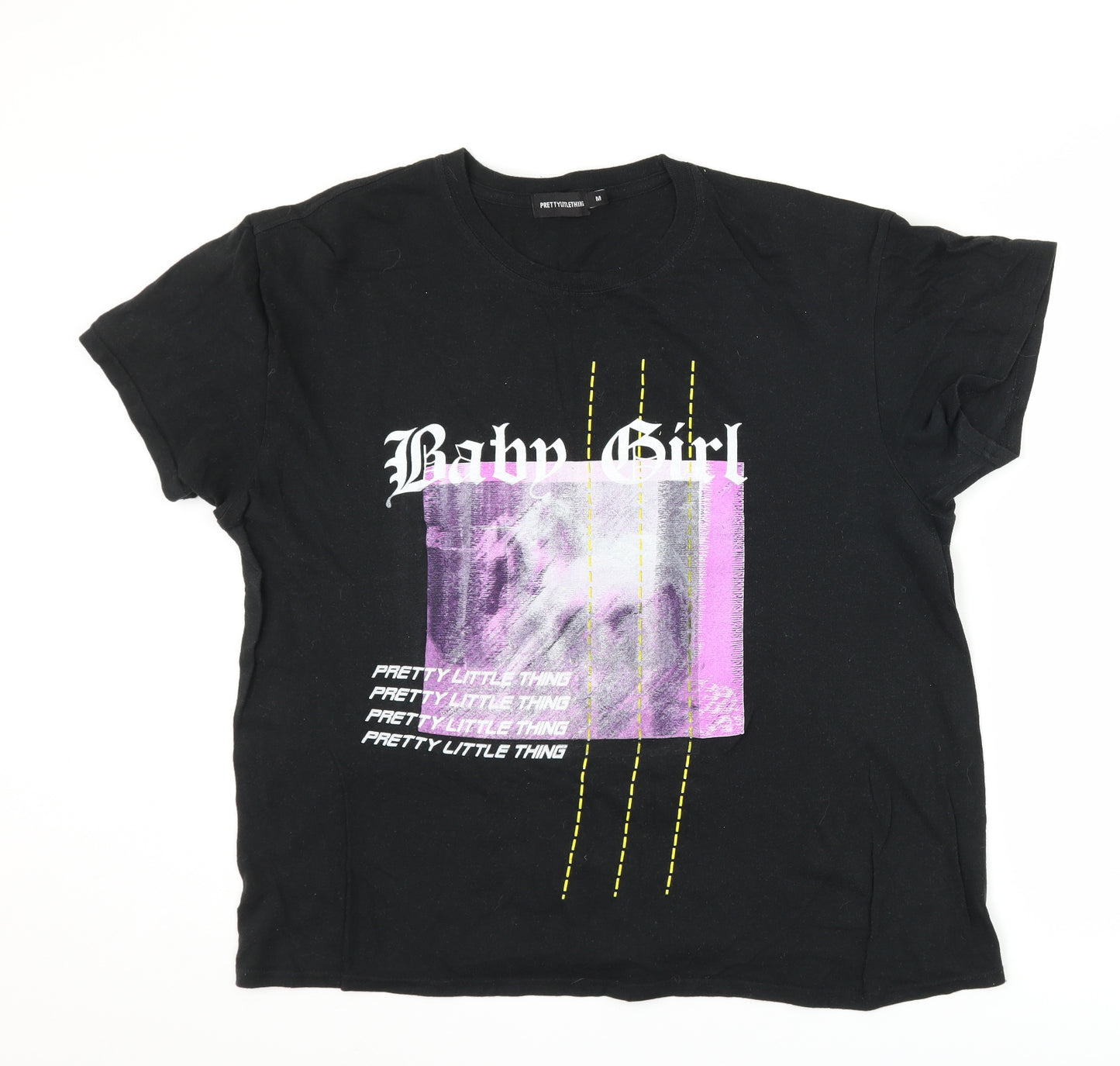 PRETTYLITTLETHING Womens Black   Basic T-Shirt Size M  - baby girl