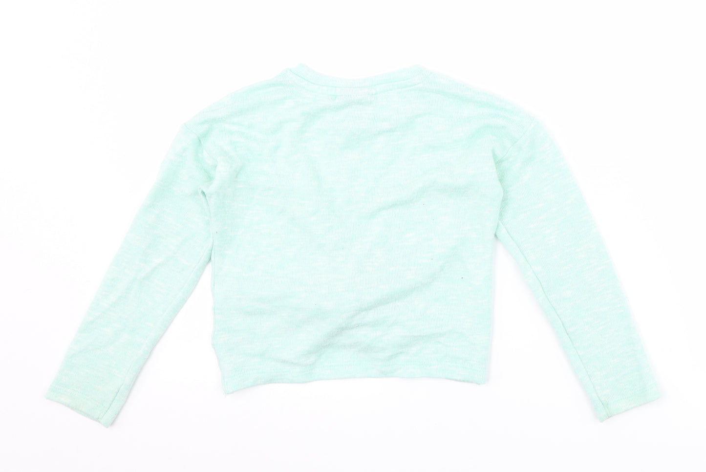 Matalan Girls Blue   Pullover Jumper Size 5 Years  - Twist front
