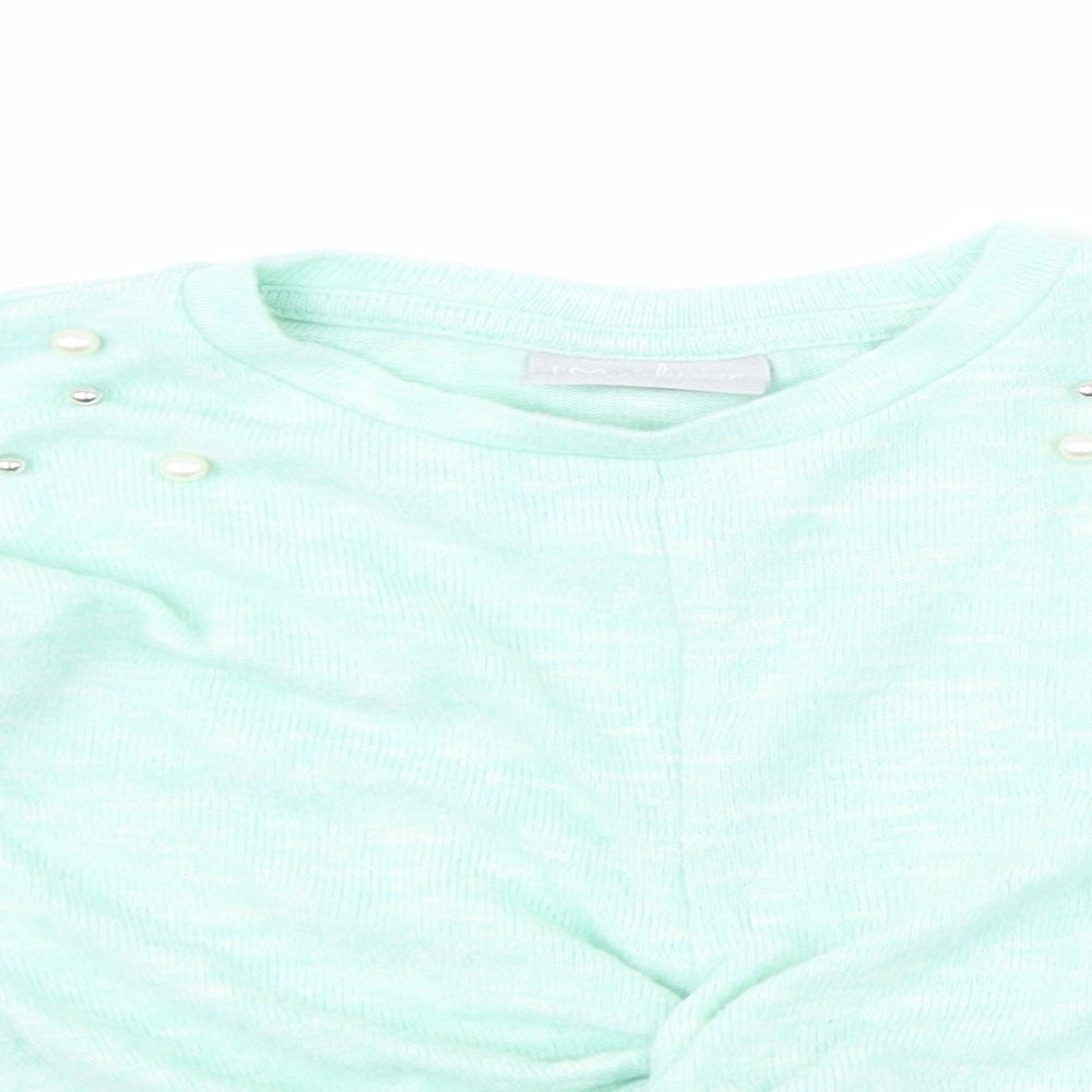 Matalan Girls Blue   Pullover Jumper Size 5 Years  - Twist front