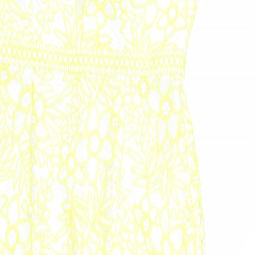 Lipsy Womens Yellow Floral  Mermaid  Size 12