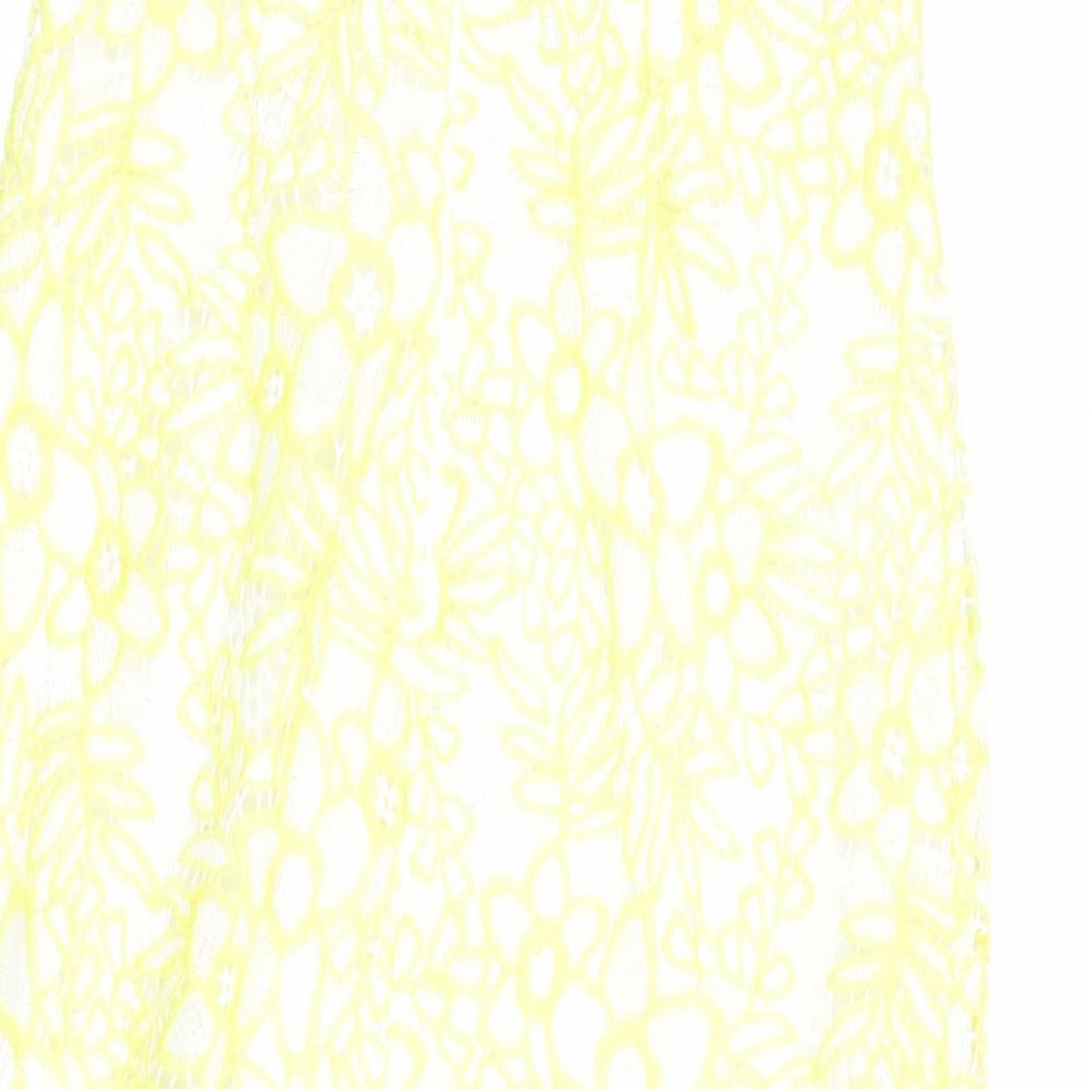 Lipsy Womens Yellow Floral  Mermaid  Size 12