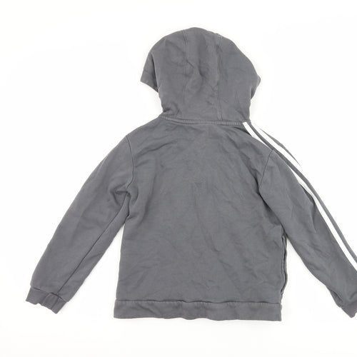 adidas Boys Grey   Full Zip Hoodie Size 7-8 Years