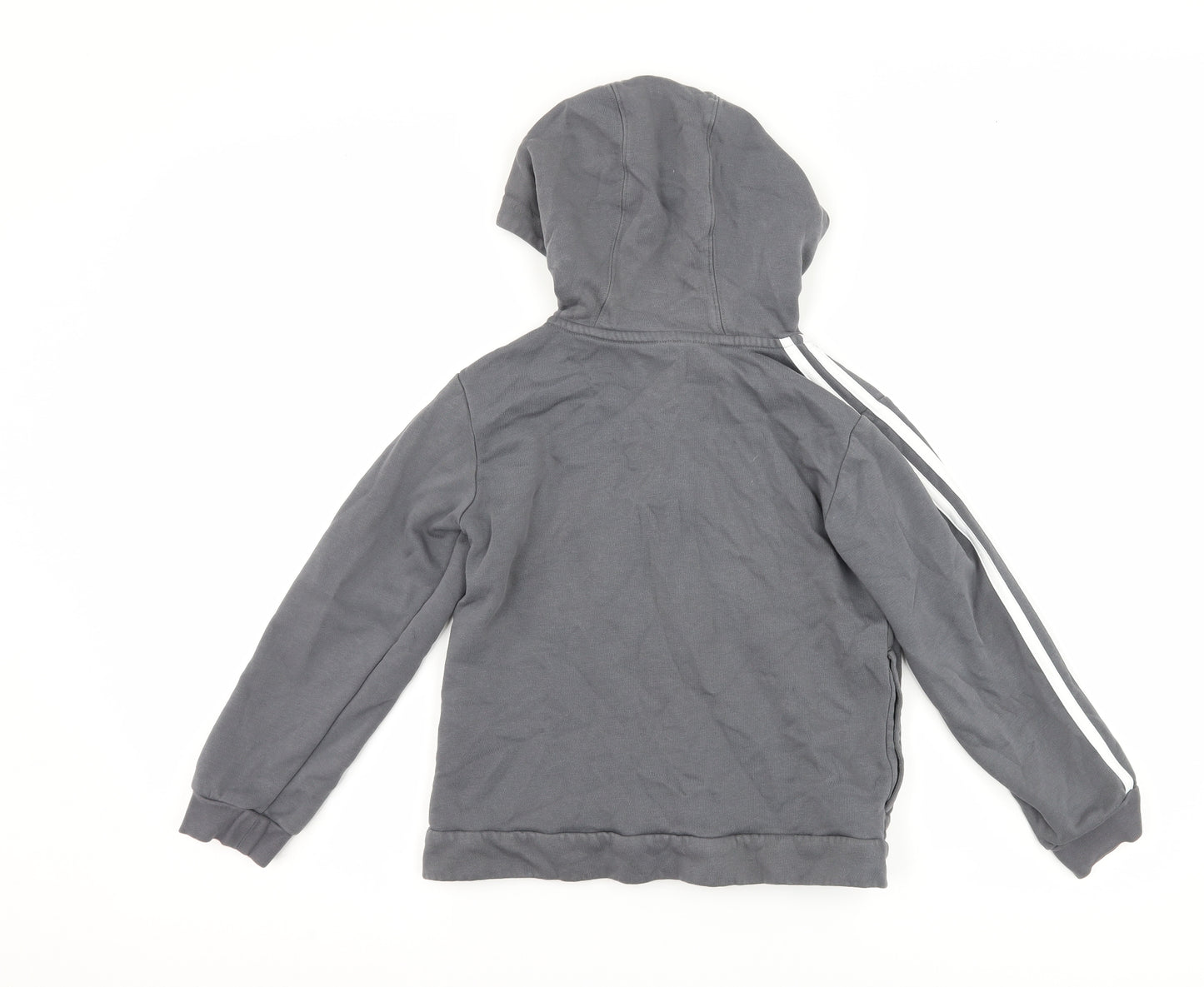 adidas Boys Grey   Full Zip Hoodie Size 7-8 Years