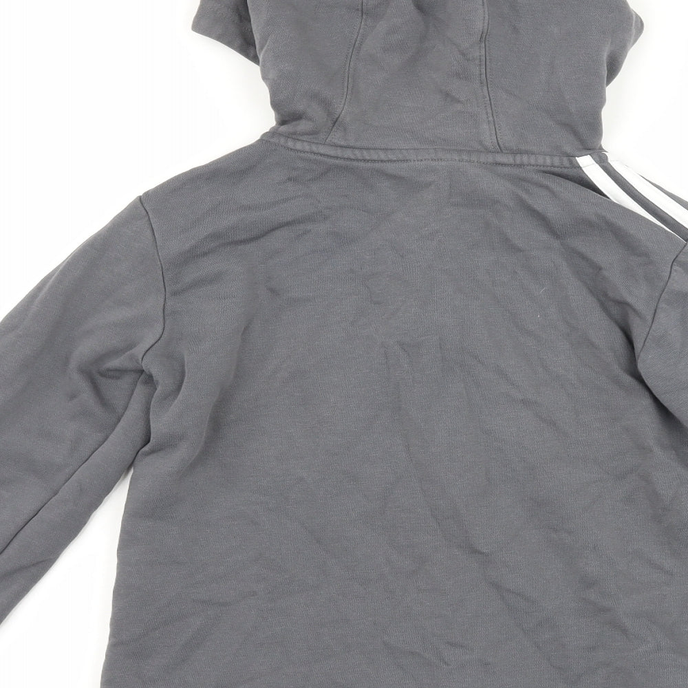 adidas Boys Grey   Full Zip Hoodie Size 7-8 Years