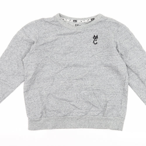 tout a coup Girls Grey   Pullover Sweatshirt Size 14 Years  - cat