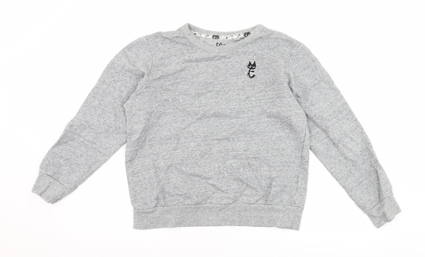 tout a coup Girls Grey   Pullover Sweatshirt Size 14 Years  - cat